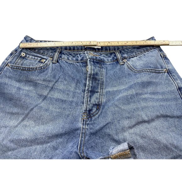 Forever 21 Womens Denim Button-Fly High-Waisted Shorts Size 31 - Picture 6 of 8